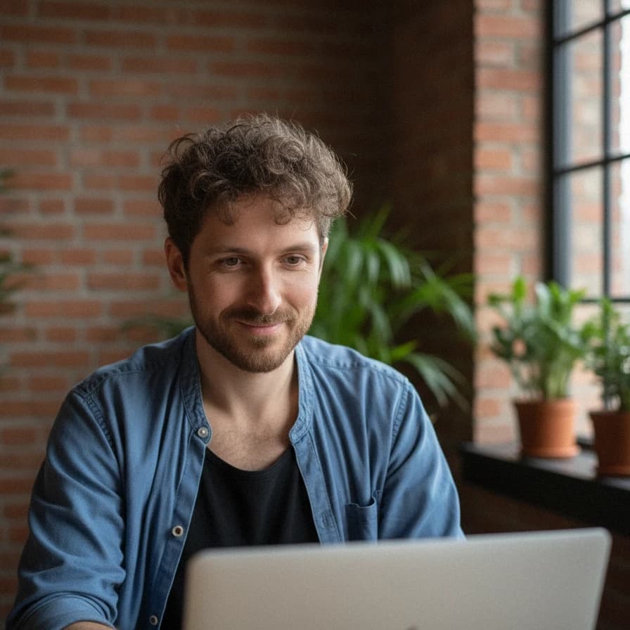 Wolfgang Stefani am Arbeitsplatz in Berlin