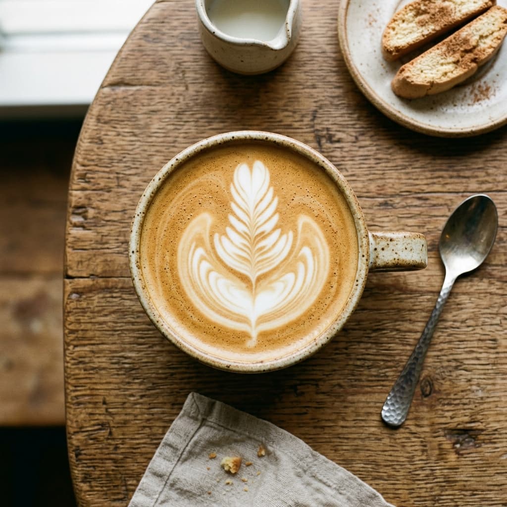Kaffee mit Latte Art