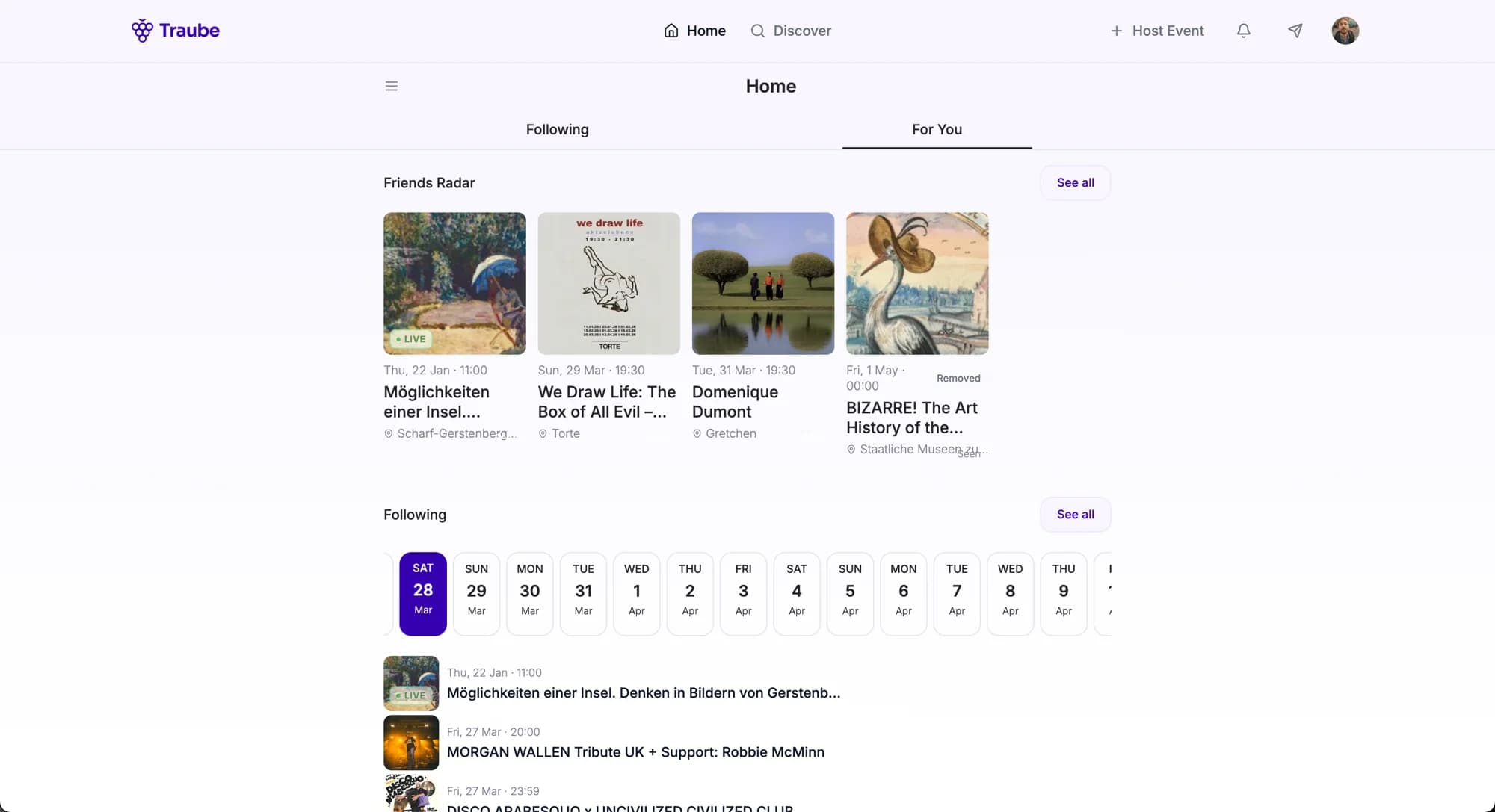 traube.club App Screenshot