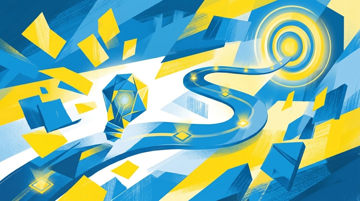 Illustration des /goal-Befehls in Claude Code: ein Agent arbeitet selbstständig auf ein Ziel hin