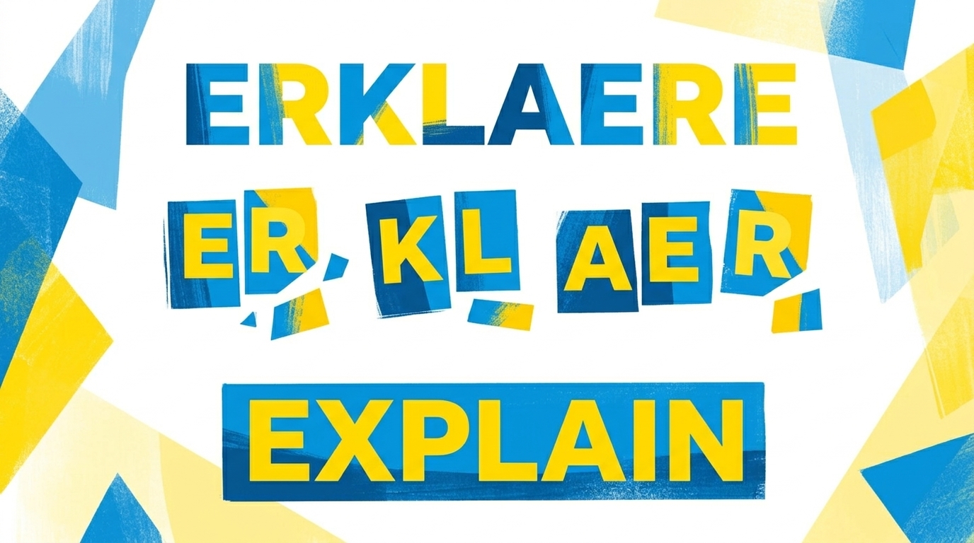 Tokenisierung: Das deutsche Wort "Erkläre" wird in mehrere Teile zerlegt, das englische "Explain" bleibt ein Block