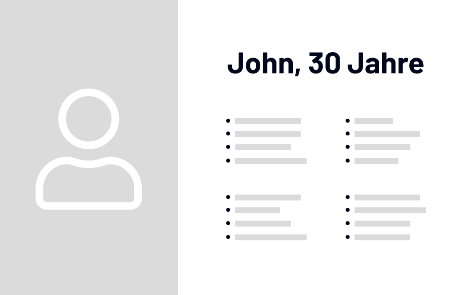 User Persona Wireframe