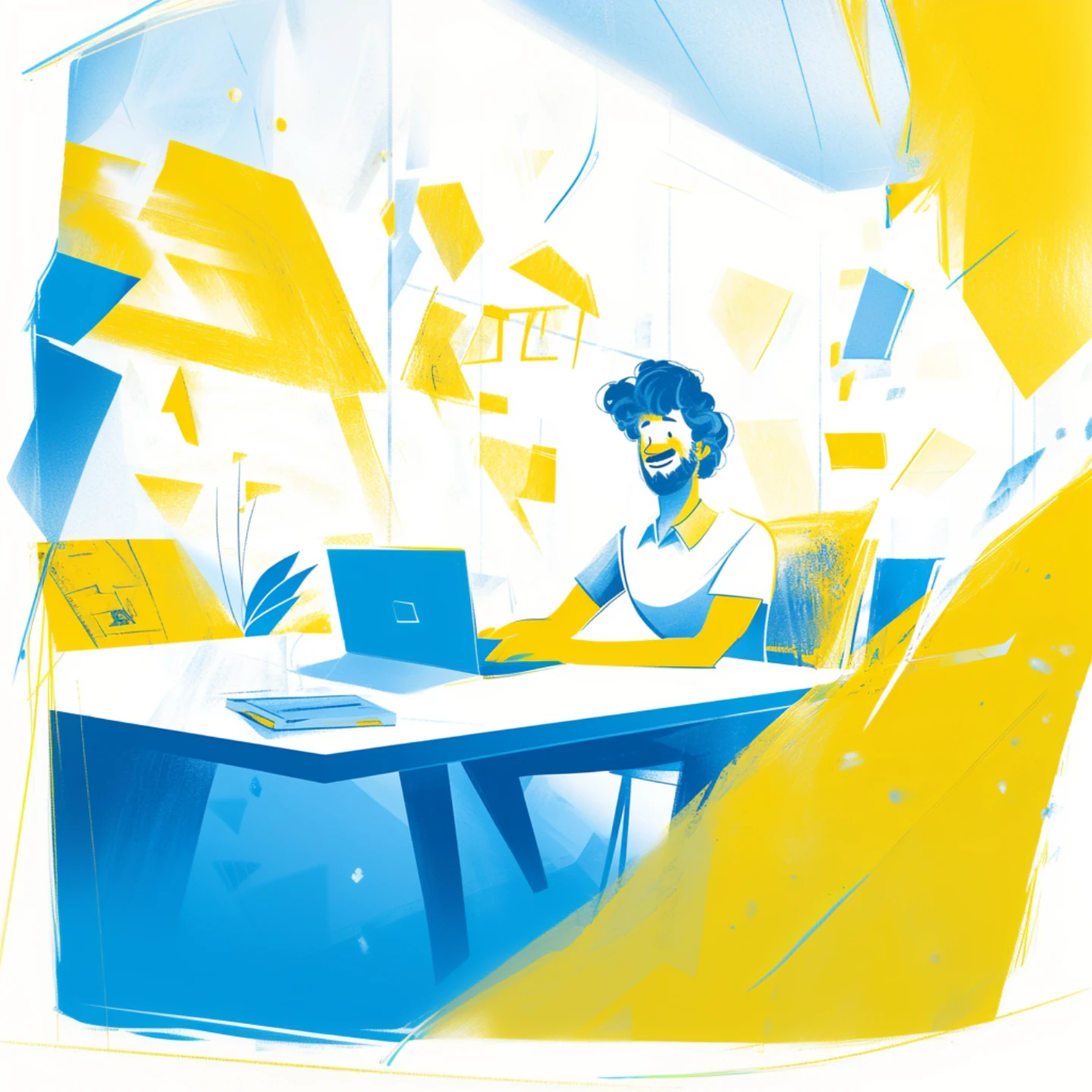 Webdesign Freelancer arbeitet an Laptop